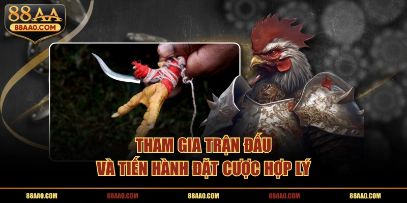 Tham gia trận đấu và tiến hành đặt cược hợp lý